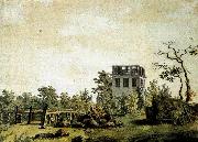 Caspar David Friedrich Landscape with Pavilion oil painting